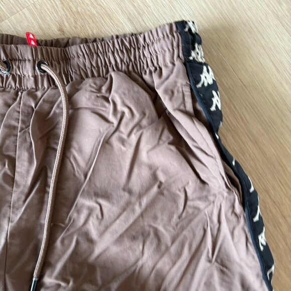 Kappa Brown Banda Coney Nylon Active Shorts Removed Liner Large - Picture 4 of 9